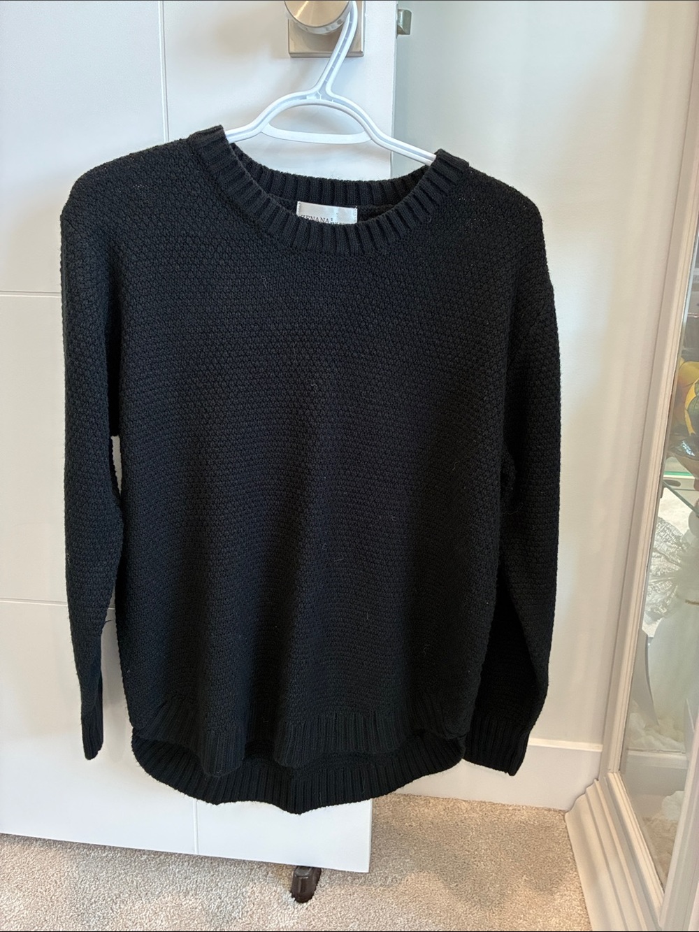Classic Black Crewneck Sweater - Women